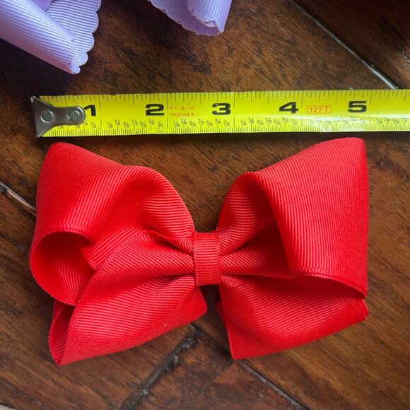 Merce‎ & Me 5" Hair Bow Bundle Double Lined Grosgrain Ribbon Alligator Clip Baby - Picture 3 of 3